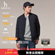 哈吉斯（HAZZYS）男裝 冬款【鵝絨】外套簡(jiǎn)約通勤棒球領(lǐng)薄款羽絨服男ASFZU0CDX02 藏青色NV L （175/96A 48）