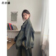 月半晴（YUEBANQING）復古做舊牛仔外套女2025新款百搭寬松bf慵懶風(fēng)鹽系小個(gè)子秋季夾 圖片色 XL 【建議140-160斤】