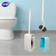 妙潔 抗菌雙球頭馬桶刷 帶底座 廁所刷套裝 顏色隨機
