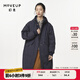 幻走（MOVEUP）2024秋季新款.FUN系列連帽貓咪繡花設計師長(cháng)款棉外套女 深寶藍 M