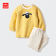 優(yōu)衣庫嬰幼兒寶寶UT Clay Animation壓線(xiàn)睡衣長(cháng)袖起居套裝478442 44 亮黃色 90