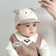 U&MUDI寶寶帽子秋冬韓版時(shí)尚加厚嬰兒男童鴨舌帽冬季男孩女童毛絨棒球帽 米白OA毛絨小羊軟檐 小號48參考6-24個(gè)月頭圍43-49cm x 可