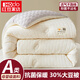 紅豆家紡A類(lèi)大豆纖維被子冬天加厚保暖10斤春秋被宿舍單人四季冬被棉被 小豆仙白拼灰【30%大豆纖維填充】 150*200cm加厚冬被-重約8斤