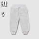 蓋璞（GAP）嬰兒冬季款刺繡logo松緊珊瑚絨束口褲兒童裝美版843596