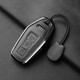 索飾新26款奧迪A5L/Q5L鑰匙套Q6L e-tron包Sportback殼上汽鑰匙扣一汽 玄武黑 (手抓繩) 法國山羊皮