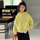 圖圖小象女童外套春秋裝連帽兒童上衣大童衛衣外套 黃色 160 身高約160cm