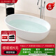 特拉維爾（TW）獨立式小戶(hù)型亞克力浴缸家用厚邊橢圓形日式酒店民宿泡澡成人浴缸 7507網(wǎng)紅經(jīng)典款亮光白 1.4m