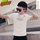 喬易倫痞帥t恤男短袖韓版潮流緊身圓領(lǐng)刺繡半袖體恤夏季男裝半截袖T恤 白色 M