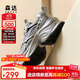 森達老爹鞋女厚底增高透氣休閑鞋女士運動(dòng)鞋ZCC31CM4 銀色 37