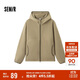 森馬夾克男抗靜電搖粒絨毛絨外套連帽冬裝百搭情侶款109724108202