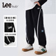 Lee兒童長(cháng)褲子春秋季衛褲男童女童休閑百搭運動(dòng)褲中大童夏裝束腳褲 黑色 165 cm