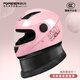 永久電動(dòng)車(chē)頭盔3C認證新國標A類(lèi)秋冬保暖男女士騎行摩托車(chē)全盔四季安全帽801淺粉小熊【高清防霧鏡片】