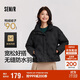 森馬（Semir）羽絨服女冬季薄款90絨子防潑水防風(fēng)千鳥(niǎo)格設計感外套101724113012