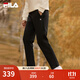 斐樂(lè )（FILA）官方男士長(cháng)褲秋冬季款針織時(shí)尚直筒長(cháng)褲子運動(dòng)褲簡(jiǎn)約通勤休閑長(cháng)褲 【經(jīng)典款】正黑色-BK L 175/84A