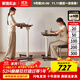 家逸（JIAYI）實(shí)木升降桌可移動(dòng)書(shū)桌電腦桌小戶(hù)型床邊桌家用學(xué)習桌折疊桌子 80cm胡桃色丨可移動(dòng)-可升降