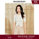 MAXRIENY[第2件半價(jià)]宮廷復古感雙排扣套頭毛衫修身顯瘦上衣女 米白 M 02/36