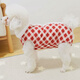 何佳功公主小狗狗包肚子冬季加絨背心泰迪連體衣服比熊馬甲冬 紅色格紋無(wú)袖包肚-母狗 3XL18-23斤