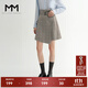 麥檬MM麥檬秋冬裙短裙復古格子短款半身裙女5B1240301 咖啡 L