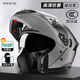 胖東來(lái)同款冬天頭盔全盔帶護脖揭面盔男摩托車(chē)冬季內置藍牙耳機防霧保暖可裝藍牙 冰川灰【+頭套+防霧貼】-雙鏡 L【頭圍59-60cm】(推薦大一碼)