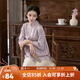 清水溪漢初姚黃魏紫 清水溪漢初國風(fēng)漢服女新中式上衣秋改良漢元素氣質(zhì)百搭 米白色紗裙 預售25天 均碼