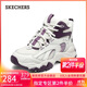 斯凱奇（Skechers）冬女厚底老爹鞋增高休閑運動(dòng)鞋加絨保暖舒適百搭高幫鞋棉鞋168014