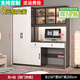 堯漢工皇簡(jiǎn)約衣柜連書(shū)桌一體兒童房電腦桌衣柜組合小戶(hù)型家用臥室桌寫(xiě)字臺 高級灰+白1.5雙門(mén)衣柜+書(shū)桌 包上門(mén)安裝