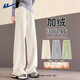 回力加絨闊腿褲女春秋季2026新款小個(gè)子加厚衛褲高腰直筒休閑運動(dòng)褲女