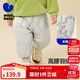minibala【三防羽絨褲】迷你巴拉巴拉男童女童休閑褲冬季寶寶高腰護肚長(cháng)褲 淺卡其50320 100 【充絨量25.7g】