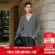 艾諾絲雅詩(shī)【商場(chǎng)同款】2025冬季新款慵懶針織兩件套綿羊毛針織衫女40931876 煙灰色 S