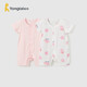 童泰（TONGTAI）嬰兒短袖連體衣夏季純棉寶寶衣服兒童家居內衣哈衣2件裝 粉色73cm