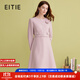 愛(ài)特愛(ài)（EITIE）氣質(zhì)優(yōu)雅小香風(fēng)收腰連衣裙假兩件長(cháng)袖女裙2025春秋新款A2507521 花蜜粉63 M 160