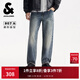 杰克·瓊斯（JACK&JONES）25年秋季男裝寬松直筒牛仔褲男士復古水洗潮流休閑品牌褲子 E39中藍牛仔 第一批 32 175 W32/L32