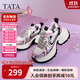 他她（TATA）銀色老爹鞋女厚底顯高運動(dòng)鞋女鞋DGAG1AM4 銀/粉/白 36