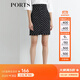PORTS寶姿  新品商場(chǎng)同款女裝條紋高腰半身裙通勤顯瘦SN8S007HFD014 黑色 S (4)