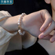 樂(lè)喵（LEMIAO）復(fù)古幾何不規(guī)則淡水珍珠手鏈?zhǔn)执?jiǎn)約時(shí)尚手環(huán)歐美宮廷氣質(zhì)手飾 珍珠手鏈磁扣款 A28-101