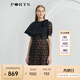 PORTS寶姿女裝 秋冬新品短袖中長(cháng)連衣裙LL9D125LLF001 黑色 S (4)
