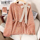 絲柏舍含綿羊毛圓領(lǐng)毛衣女2025秋冬新款時(shí)尚長(cháng)袖寬松慵懶風(fēng)上衣