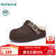 熱風(fēng)（Hotwind）【商場(chǎng)同款】加絨勃肯鞋女鞋2025年冬季新款復古厚底半拖增高棉鞋 02棕色 (預售11.10發(fā)貨) 37