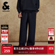 杰克·瓊斯（JACK&JONES）男裝25年秋冬季褲子男直筒寬松緊腰抽繩衛褲運動(dòng)休閑長(cháng)褲潮流男褲 E43純黑色 寬松版型，卡碼拍小 30 170