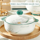 茉陽(yáng)陶瓷大湯碗家用釉下彩餐具面碗湯碗雙耳帶蓋湯鍋加厚防燙裝湯餐具 帶蓋湯鍋1個(gè)