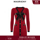 MAXRIENY財閥千金針織裙蝴蝶結小香風(fēng)連衣裙氣質(zhì)顯瘦短裙 宮墻紅 M 02