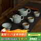 青澹汝窯整套茶具中式汝窯簡(jiǎn)約手工仿古禮盒裝參禪悟道 參禪悟道禮盒套組 7件 天青色