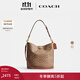蔻馳（COACH）新款女士經(jīng)典標志W(wǎng)ILLOW柔軟水桶包大容量老花女包 B4/棕黃色 焦糖色