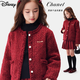 迪士尼（Disney）女童新年服套裝兒童冬款外套小香風(fēng)半裙中大童親子紅色拜年服 150