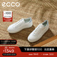 愛(ài)步（ECCO）休閑鞋女 厚底增高百搭平底鞋板鞋休閑運動(dòng)鞋 街頭219613 灰白色/白色/灰藍色21961361219 38