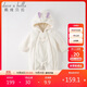 戴維貝拉（DAVE＆BELLA）嬰兒連體衣女寶寶滿(mǎn)月服保暖冬裝爬服新生兒外出服