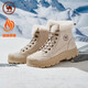 駱駝牌 雪地靴登山防寒保暖加絨工裝情侶懶人毛毛鞋P24W307607沙色39