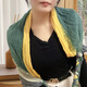 嬈蝶【加長(cháng)版】手工編織辮子春夏防曬褶皺包頭巾圍巾女披肩秋冬季絲巾 【加長(cháng)】四色黃灰 170CM