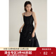 獨束大碼女裝法式吊帶連衣裙夏裝新款貝殼鏈條設計感優(yōu)雅風(fēng)吊帶裙 渲染黑 XL (尺碼：3)