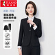 啄木鳥(niǎo)（TUCANO）西服套裝女商務(wù)通勤面試職業(yè)正裝修身西服西褲兩件套 黑色 L
